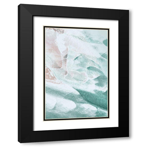 Pastel Flow Black Modern Wood Framed Art Print with Double Matting by Brown, Denise