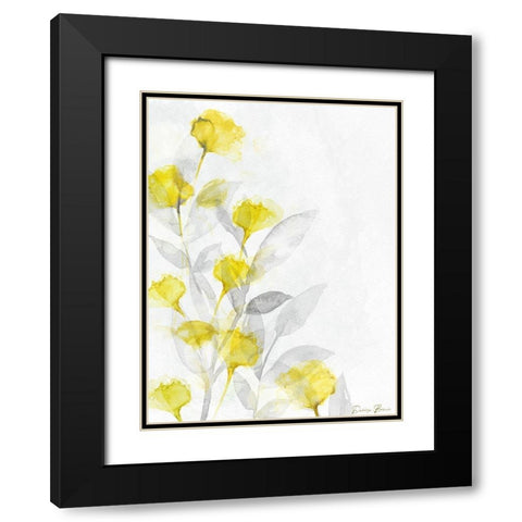 Modern Poppies 1 Black Modern Wood Framed Art Print with Double Matting by Brown, Denise