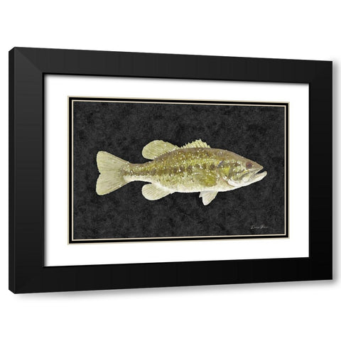 Bass Black Modern Wood Framed Art Print with Double Matting by Brown, Denise