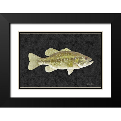 Bass Black Modern Wood Framed Art Print with Double Matting by Brown, Denise