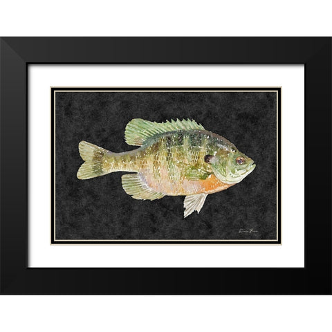 Blue Gill Black Modern Wood Framed Art Print with Double Matting by Brown, Denise