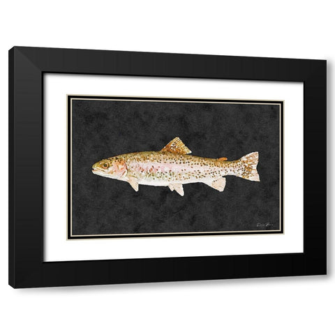 Rainbow Trout Black Modern Wood Framed Art Print with Double Matting by Brown, Denise