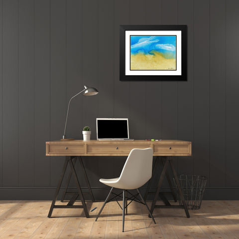 Coastal Motion 1 Black Modern Wood Framed Art Print with Double Matting by Brown, Denise