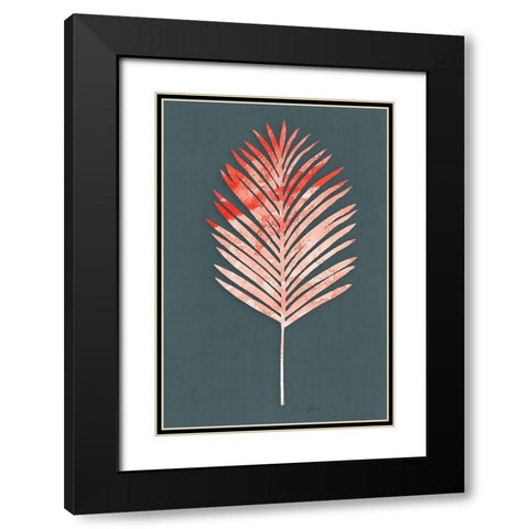Watercolor Palm 2 Black Modern Wood Framed Art Print with Double Matting by Brown, Denise