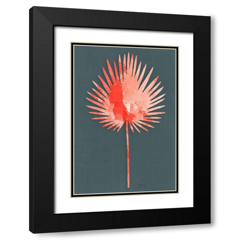 Watercolor Palm 3 Black Modern Wood Framed Art Print with Double Matting by Brown, Denise