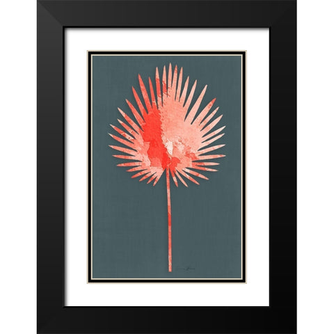 Watercolor Palm 3 Black Modern Wood Framed Art Print with Double Matting by Brown, Denise