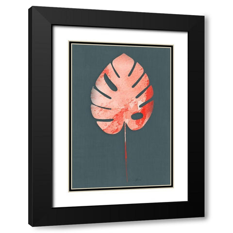 Watercolor Palm 4 Black Modern Wood Framed Art Print with Double Matting by Brown, Denise