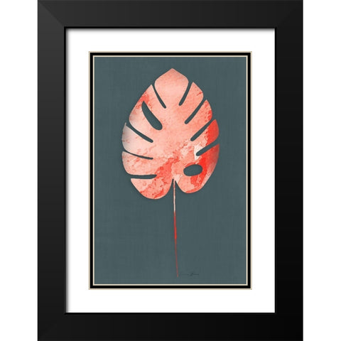 Watercolor Palm 4 Black Modern Wood Framed Art Print with Double Matting by Brown, Denise