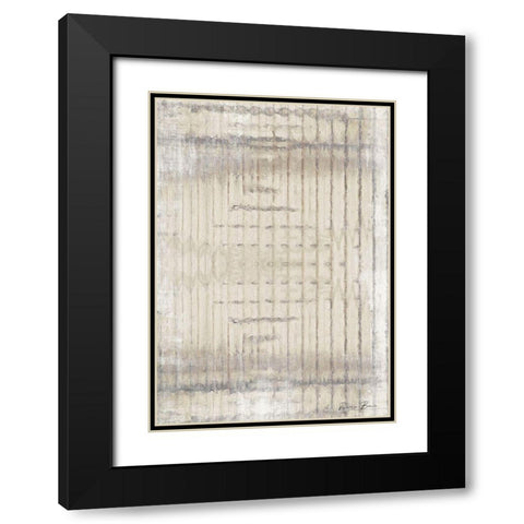 Abstraction Black Modern Wood Framed Art Print with Double Matting by Brown, Denise