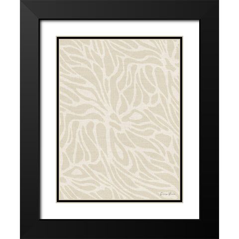 Beige Fabric Pattern 2.0 Black Modern Wood Framed Art Print with Double Matting by Brown, Denise
