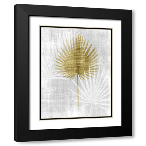Neutral Palm Silhouette 1 Black Modern Wood Framed Art Print with Double Matting by Brown, Denise