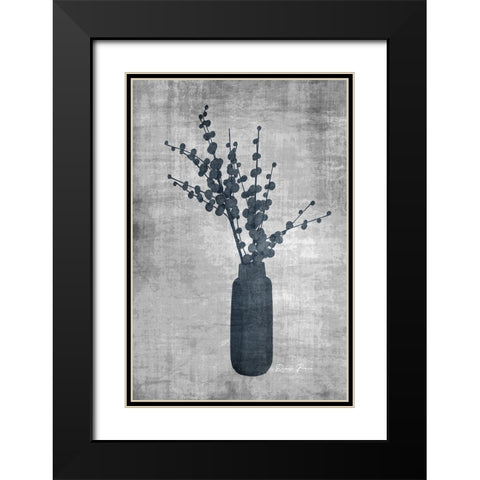 Azure 2 v2 Black Modern Wood Framed Art Print with Double Matting by Brown, Denise