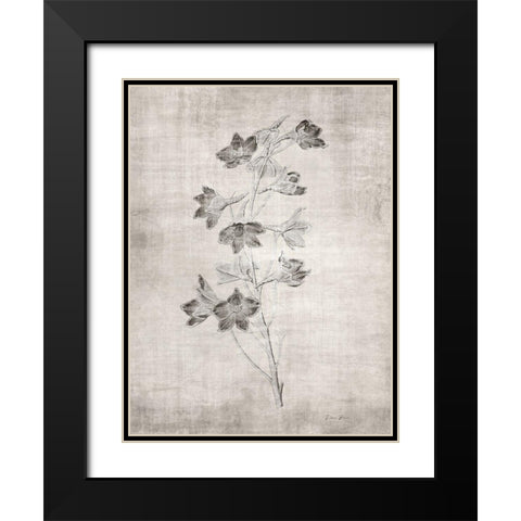Sepia Botanical 3 Black Modern Wood Framed Art Print with Double Matting by Brown, Denise