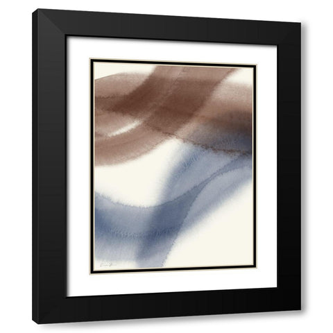 Broad Strokes 1 Black Modern Wood Framed Art Print with Double Matting by Brown, Denise