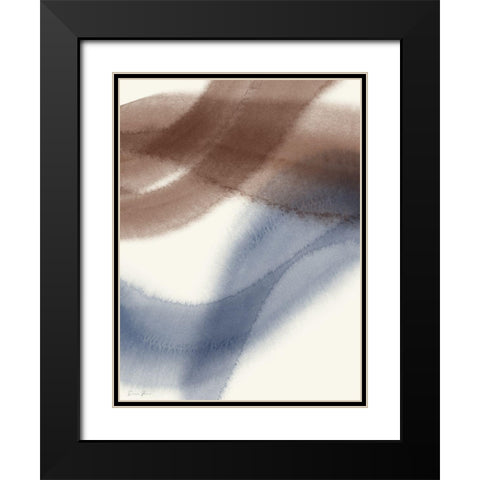 Broad Strokes 1 Black Modern Wood Framed Art Print with Double Matting by Brown, Denise