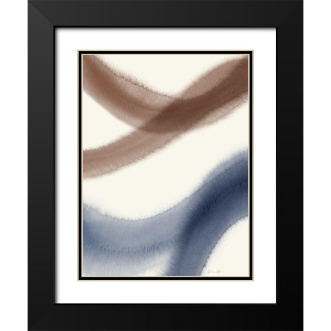 Broad Strokes 2 Black Modern Wood Framed Art Print with Double Matting by Brown, Denise