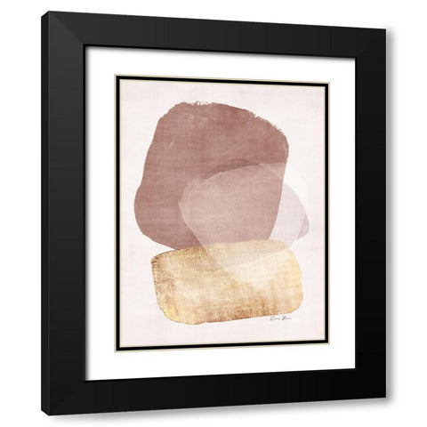 Organic Textures 1 Black Modern Wood Framed Art Print with Double Matting by Brown, Denise