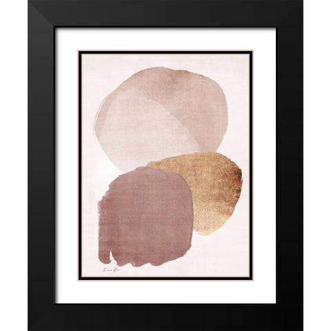 Organic Textures 2 Black Modern Wood Framed Art Print with Double Matting by Brown, Denise