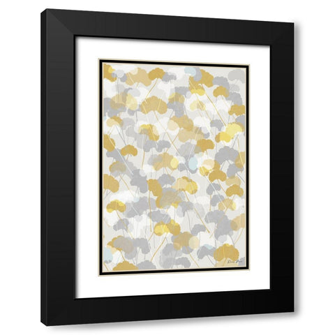 Ginkgo Fields 1 Black Modern Wood Framed Art Print with Double Matting by Brown, Denise