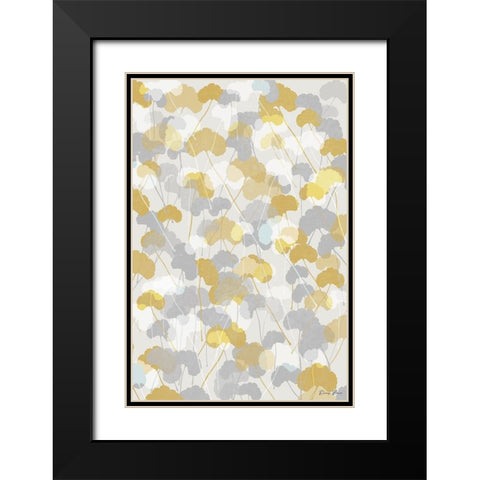 Ginkgo Fields 1 Black Modern Wood Framed Art Print with Double Matting by Brown, Denise