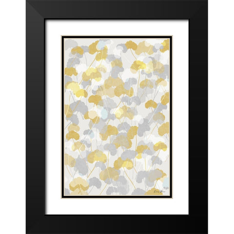 Ginkgo Fields 2 Black Modern Wood Framed Art Print with Double Matting by Brown, Denise