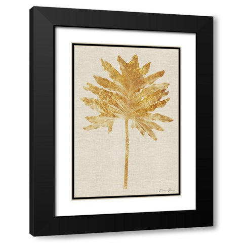 Gold Palm 2 Black Modern Wood Framed Art Print with Double Matting by Brown, Denise