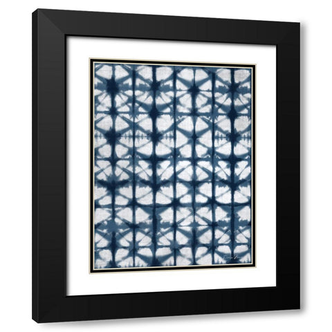 Shibori 1 Black Modern Wood Framed Art Print with Double Matting by Brown, Denise