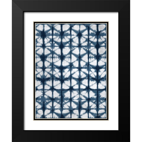 Shibori 1 Black Modern Wood Framed Art Print with Double Matting by Brown, Denise