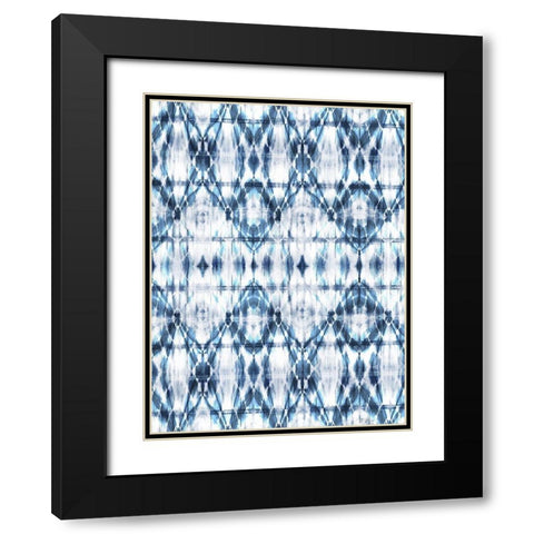 Shibori Pattern Large with White Black Modern Wood Framed Art Print with Double Matting by Brown, Denise