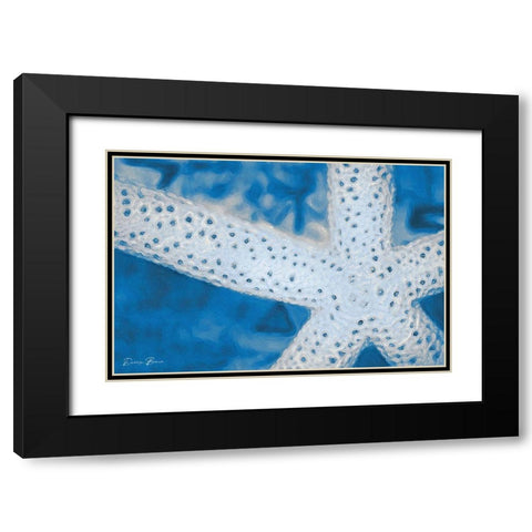Star Fish Black Modern Wood Framed Art Print with Double Matting by Brown, Denise