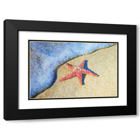 Washed on Shore Black Modern Wood Framed Art Print with Double Matting by Brown, Denise