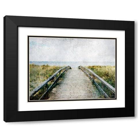 Boardwalk Black Modern Wood Framed Art Print with Double Matting by Brown, Denise