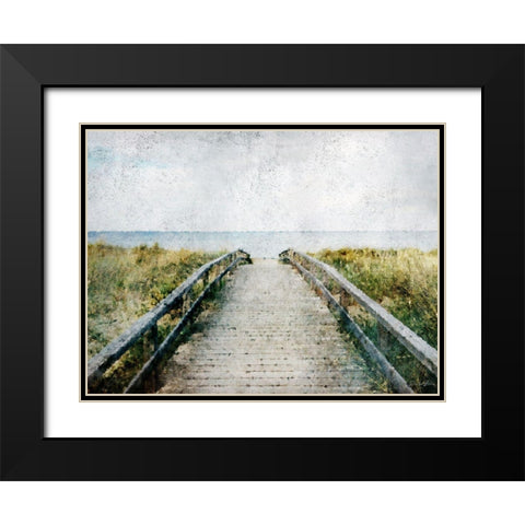 Boardwalk Black Modern Wood Framed Art Print with Double Matting by Brown, Denise
