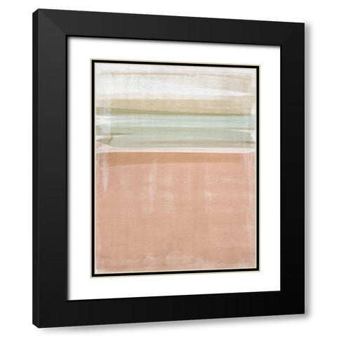 Color Swipes 1 Black Modern Wood Framed Art Print with Double Matting by Brown, Denise