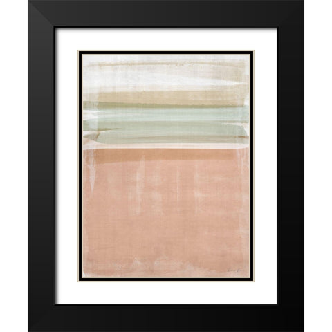 Color Swipes 1 Black Modern Wood Framed Art Print with Double Matting by Brown, Denise