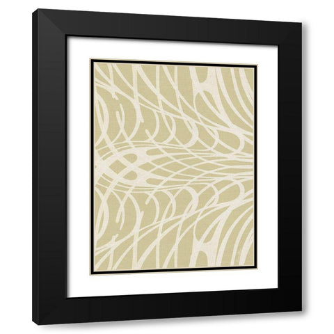 Tan and Beige Pattern Black Modern Wood Framed Art Print with Double Matting by Brown, Denise