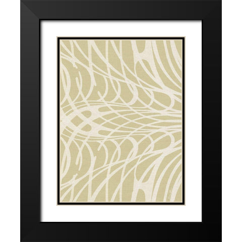 Tan and Beige Pattern Black Modern Wood Framed Art Print with Double Matting by Brown, Denise