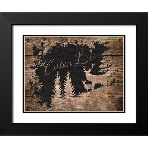 Cabin Life Black Modern Wood Framed Art Print with Double Matting by Brown, Denise