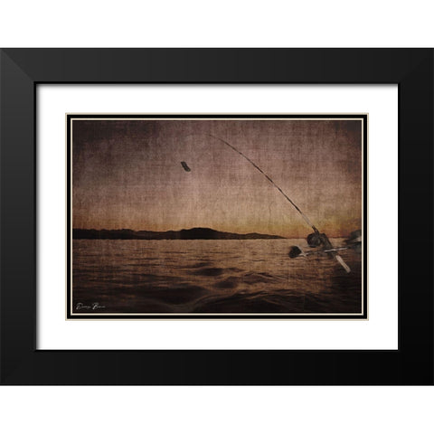 Catching at Sunset Black Modern Wood Framed Art Print with Double Matting by Brown, Denise