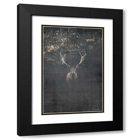 Trophy Buck Black Modern Wood Framed Art Print with Double Matting by Brown, Denise