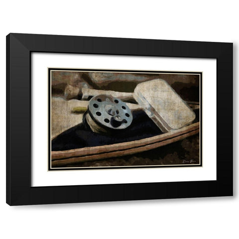 Trout Day Black Modern Wood Framed Art Print with Double Matting by Brown, Denise