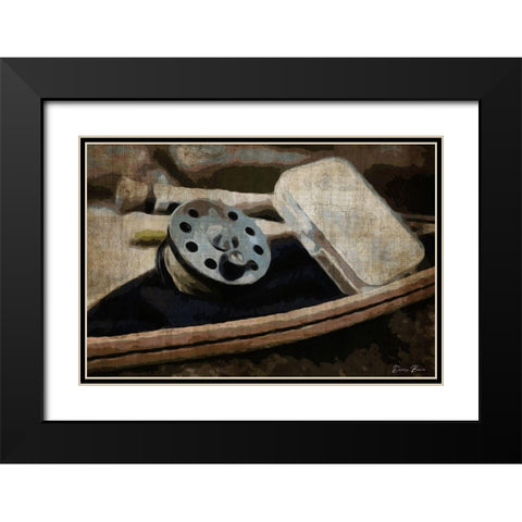 Trout Day Black Modern Wood Framed Art Print with Double Matting by Brown, Denise
