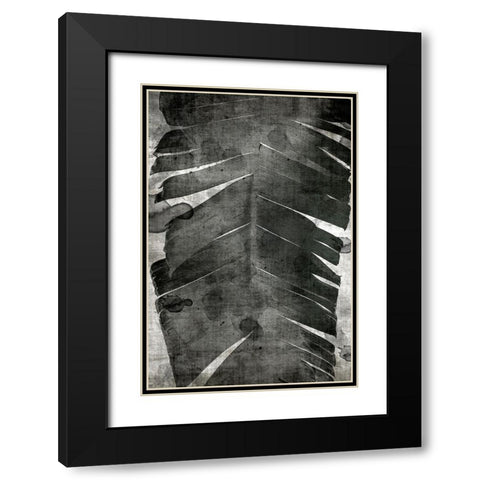 Palm Expression 1 V2 Black Modern Wood Framed Art Print with Double Matting by Brown, Denise
