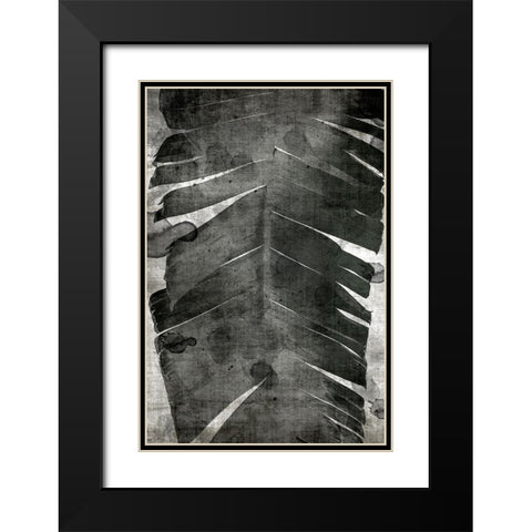 Palm Expression 1 V2 Black Modern Wood Framed Art Print with Double Matting by Brown, Denise