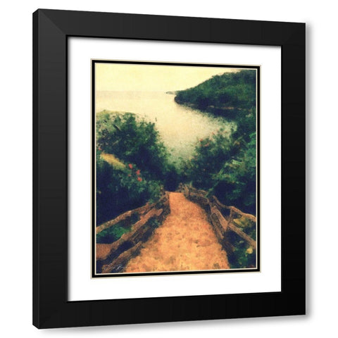 Pathway Black Modern Wood Framed Art Print with Double Matting by Brown, Denise