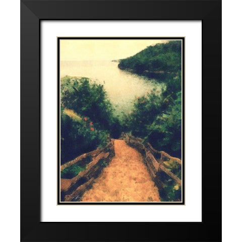 Pathway Black Modern Wood Framed Art Print with Double Matting by Brown, Denise