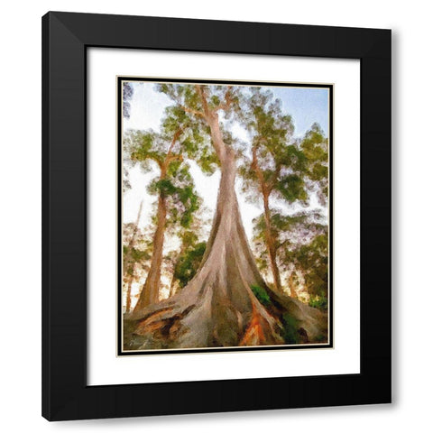 Skyscrapers Black Modern Wood Framed Art Print with Double Matting by Brown, Denise