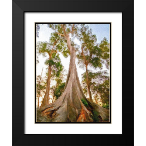 Skyscrapers Black Modern Wood Framed Art Print with Double Matting by Brown, Denise