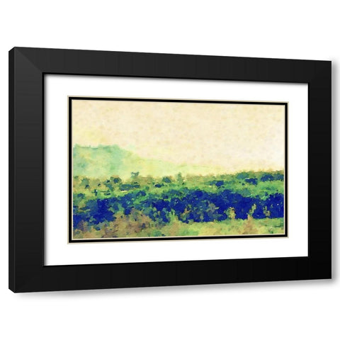Watercolor Landscape 2 Black Modern Wood Framed Art Print with Double Matting by Brown, Denise