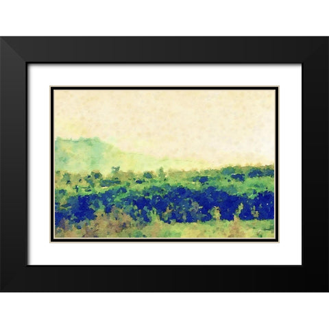Watercolor Landscape 2 Black Modern Wood Framed Art Print with Double Matting by Brown, Denise